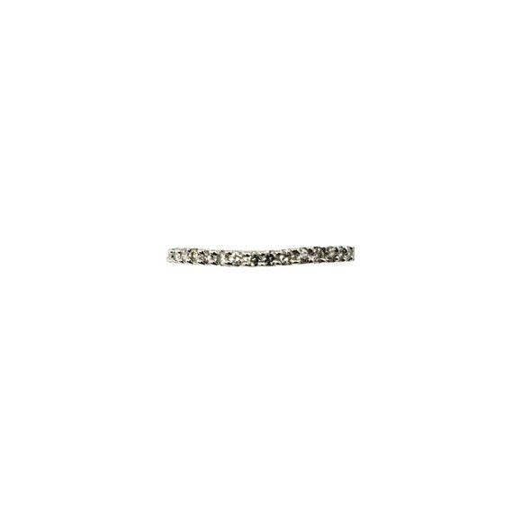 Vintage 14 Karat White Gold and Diamond Band Ring Size 7 #11823 - Picture 1 of 9
